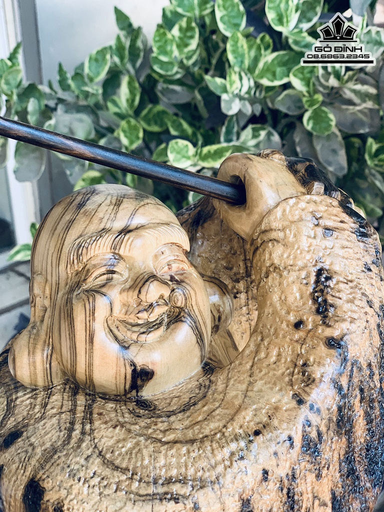 Tượng Phật Di Lặc Gỗ Mun Hoa Cao 45 Ngang 20 Sâu 20 (cm) 1