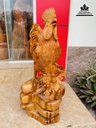 Tượng Gà Trống Gỗ Hương Cao 66 Ngang 42 Sâu 22 (cm) 2