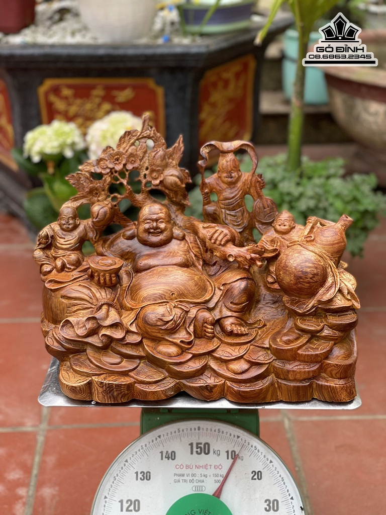 Tượng Phật Di Lặc Gỗ Cẩm Cao 33 Ngang 48 Sâu 30 (cm) 2