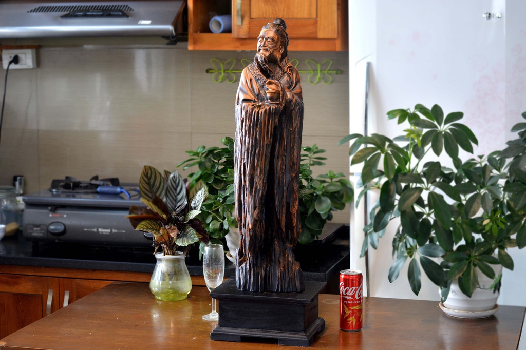 Tượng Phật Di Lặc Gỗ Hương Cao Cả Kỷ 77 Ngang 58 Sâu 30 (cm) 9