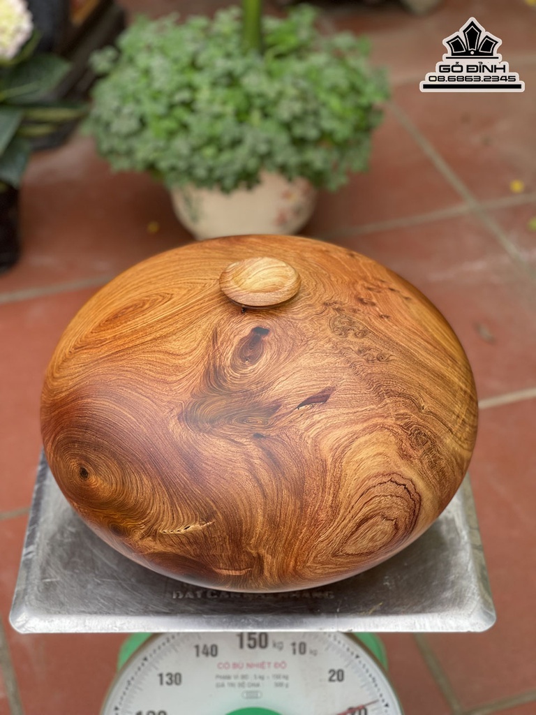 Bình Chum Phú Quý Gỗ Hương Cao 30 Đường Kính 41 (cm) 4