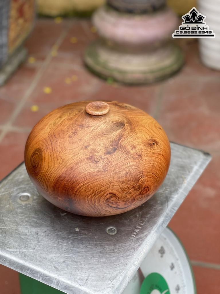 Bình Chum Phú Quý Gỗ Hương Cao 20 Đường Kính 26 (cm) 2