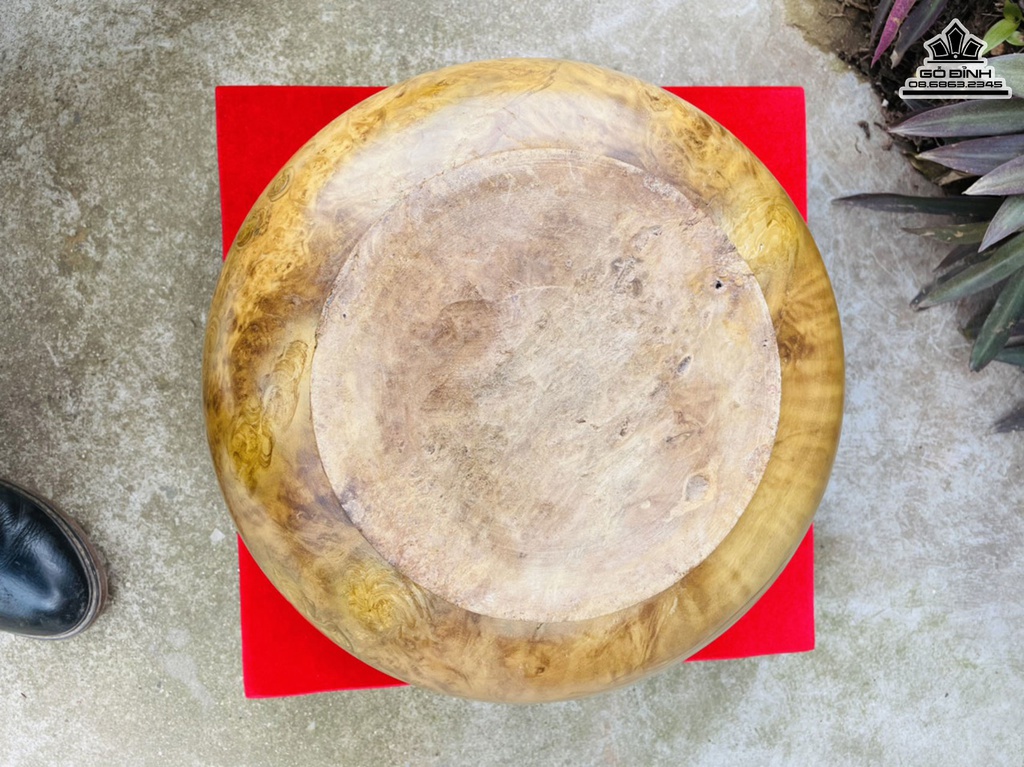 Bình Phú Quý Gỗ Nu Kháo Cao 19 Đường Kính 33 Cả Kỷ 26 (cm) 3