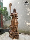 Tượng  Quan Công Gỗ Bách Xanh Cao 105 Ngang 42 Sâu 28 (cm) 2
