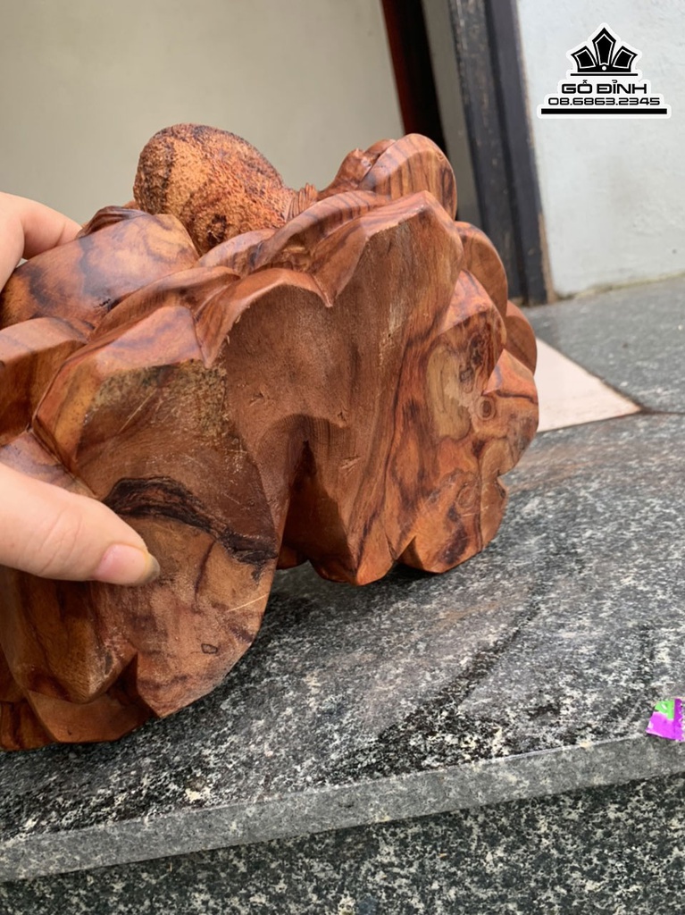 Tượng Cóc (Thiềm Thừ)Gỗ Sưa Cao 27 Ngang 20 Sâu 18 (cm) 1