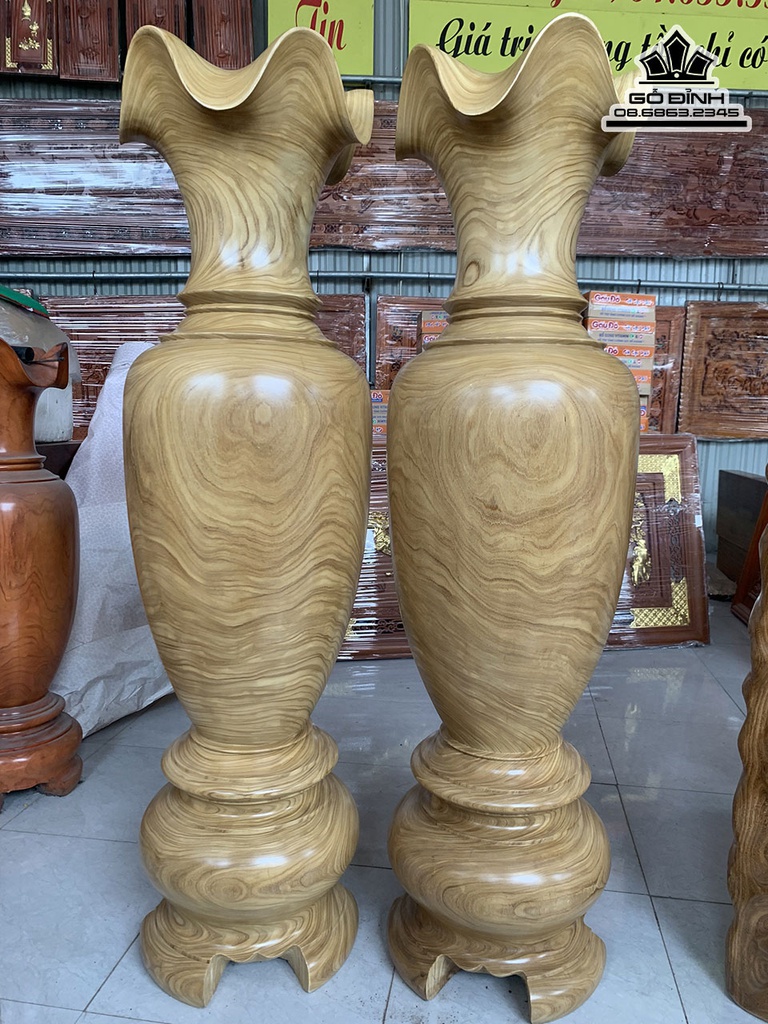 Lục Bình Gỗ Cẩm Vàng Cao 16 Đường Kính 44 (cm) 0