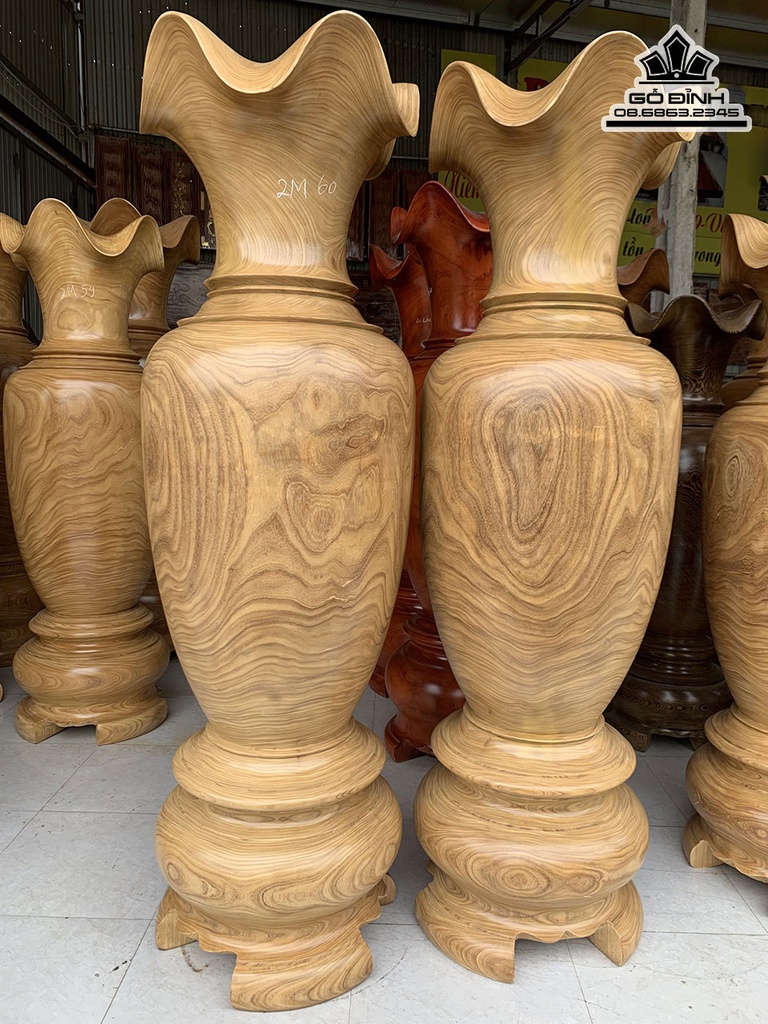 Lục Bình Gỗ Cẩm Vàng Cao 200 Đường Kính 60 (cm) 2
