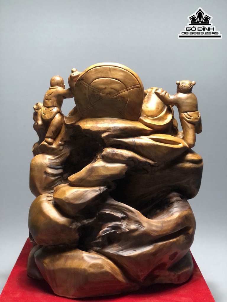 Tượng Phật Di Lặc Gỗ Nu Ngọc Am Cao 50 Ngang 42 Sâu 42 (cm) 0