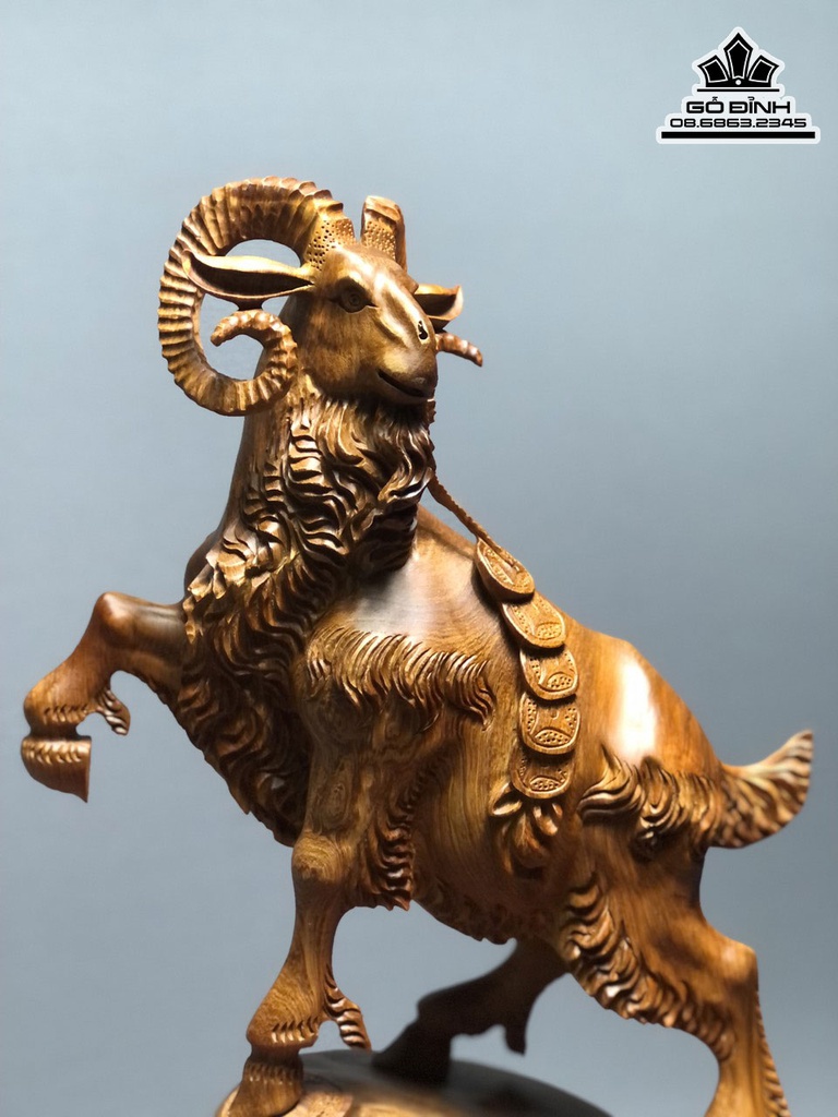 Tượng Dê Nhất Dương  Gỗ Hương Cao 52 Ngang 27 Sâu 22 (cm) 1