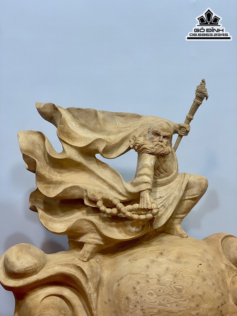 Tượng Đạt Ma Sư Tổ Gỗ Nu Ngọc Am Cao 60 Ngang 48 Sâu 16 (cm) 0