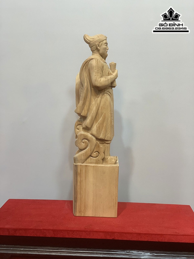 Tượng trần Hưng Đạo Gỗ Ngọc Am Cao 50 Ngang 14.5 Sâu 12.5(cm) 1