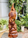 Tượng Gà Trống Gỗ Hương Cao 65 Ngang 45 Sâu 20 (cm) 0