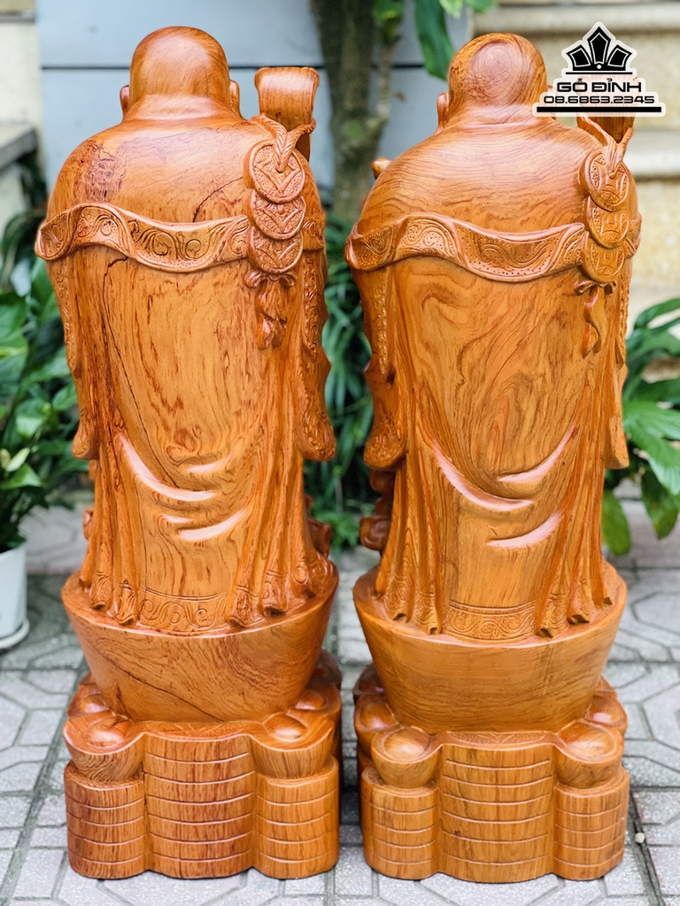 Tượng Phât Di Lặc Chúc Phúc Gỗ Hương Đá Cao 80 Ngang 28 Sâu 23 (cm) 0
