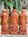 Tượng Phúc Lộc Thọ Gỗ Hương Cao 40 Ngang 14 Sâu 11 (cm) 1