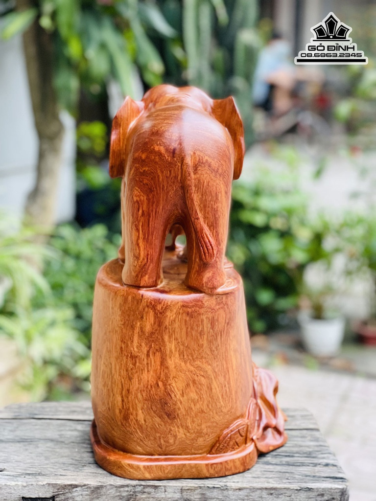 Tượng Voi Gõ Hương Cao 42 Ngang 27 Sâu 20 (cm) 1