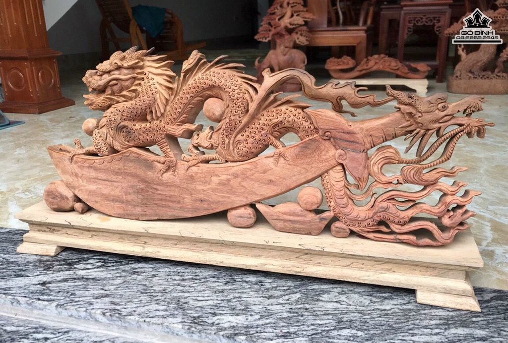 Đao Rồng Gỗ Hương Cao 38 Ngang 75 Sâu 10 (cm) 1