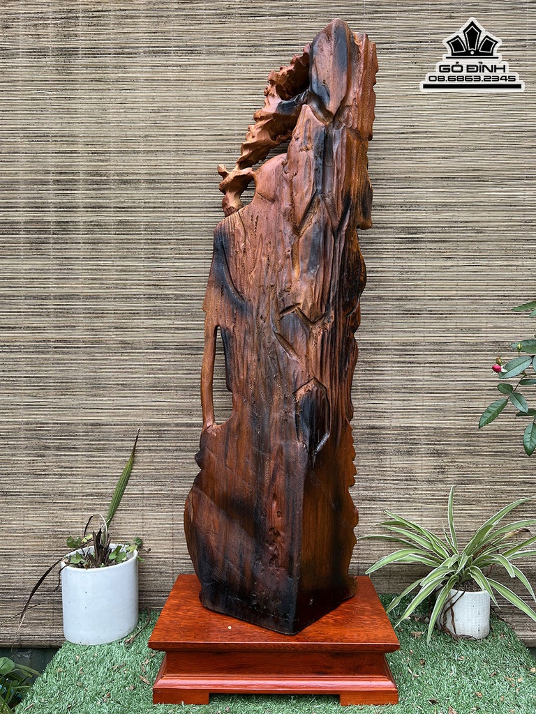 Tượng Phật Di Lặc Gỗ Xá Xị Cao 82 Ngang 24 Sâu 18 (cm) 1