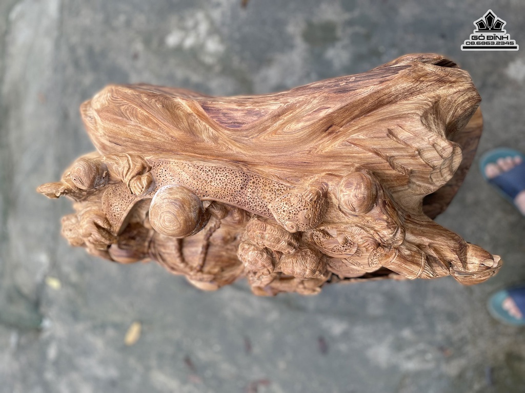 Tượng Phật Di Lặc Tam Phúc Gỗ Ngọc Am Cao 46 Ngang 78 Sâu 35 (cm) 0