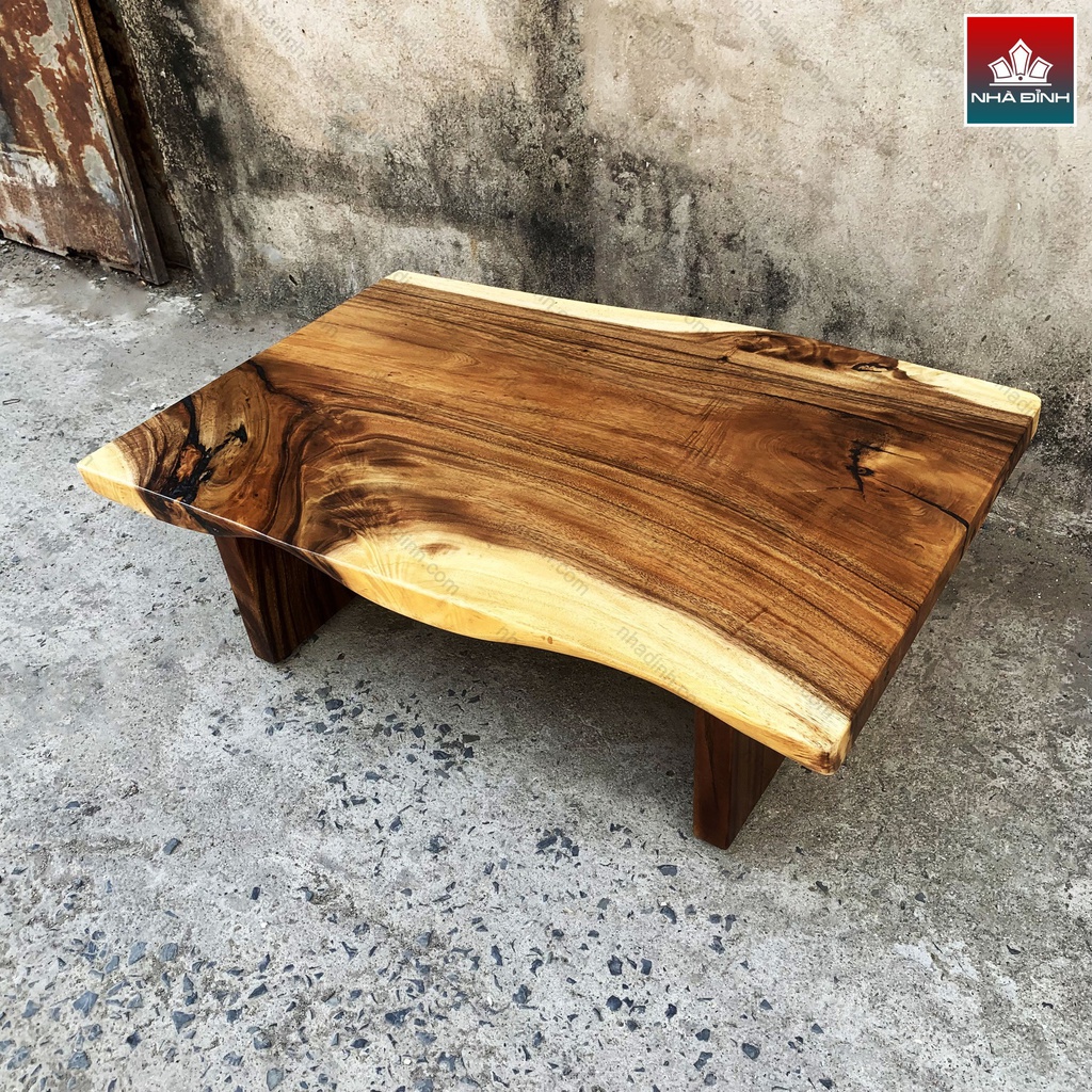 Bàn Sofa Gỗ Me Tây Dài 120 Rộng 77-81 Cao 42 (cm)