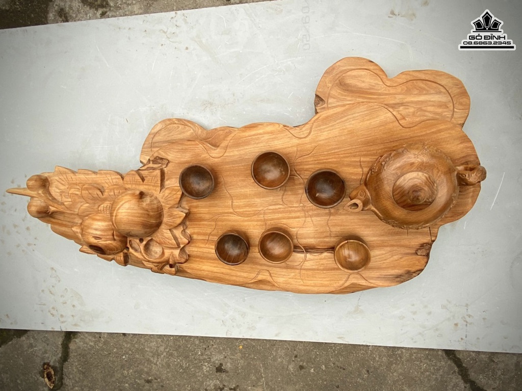 Khay Trà Gỗ Ngọc Am Cao 11 Ngang 66 Sâu 36 (cm) 0