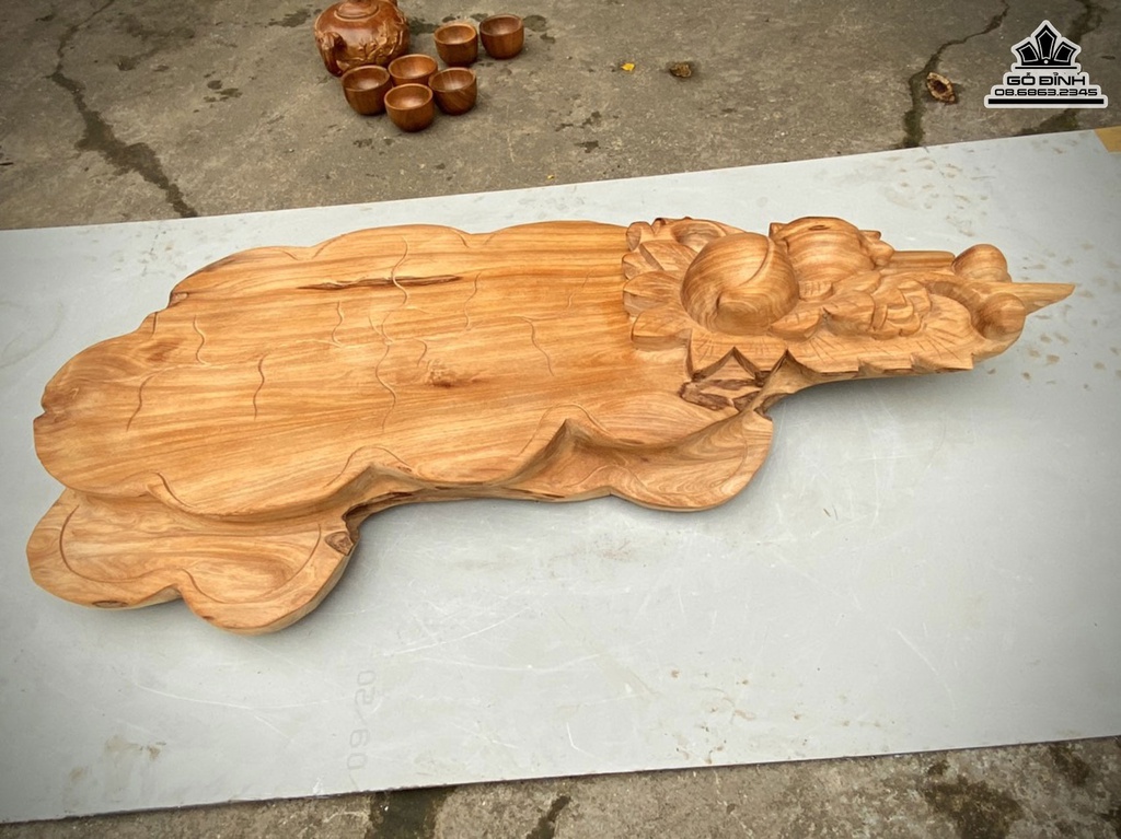 Khay Trà Gỗ Ngọc Am Cao 11 Ngang 66 Sâu 36 (cm) 1