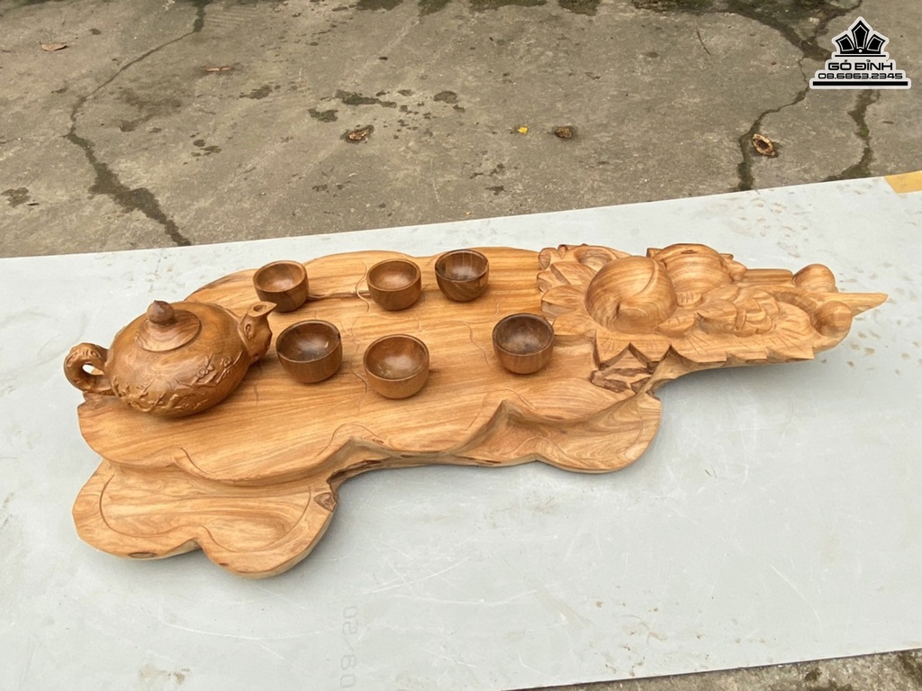 Khay Trà Gỗ Ngọc Am Cao 11 Ngang 66 Sâu 36 (cm) 3