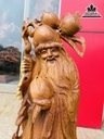 Tượng Ông Thọ Gỗ Hương Cao 52 Ngang 22 Sâu 20 (cm) 0