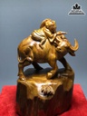 Tượng Tiểu Đồng Chăn Trâu Gỗ Ngọc Am Cao 43 Ngang 27 Sâu 23(cm) 4