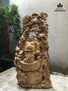 Tượng Phật Di Lặc Ngũ Phúc Đứng Gỗ Tùng Gỗ Ngọc Am Cao 85 Ngang 38 Sâu 20 (cm) 0