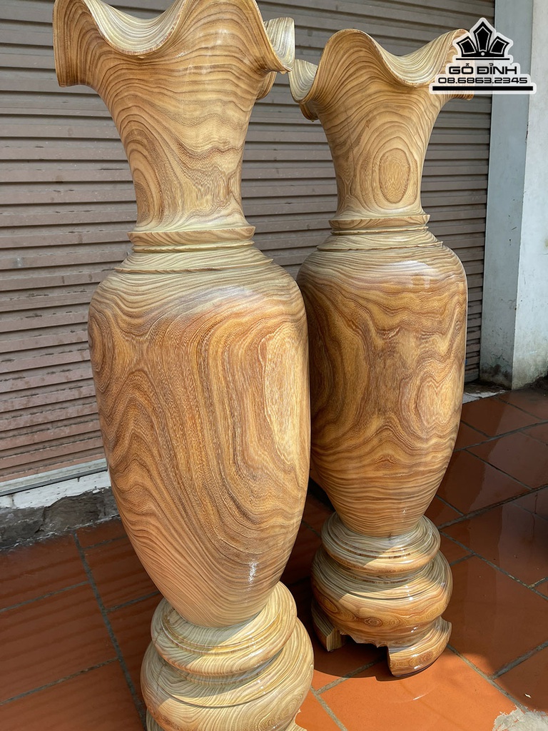 Lục Bình Gỗ Cẩm Vàng Cao 160 Đường Kính 44 (cm)6