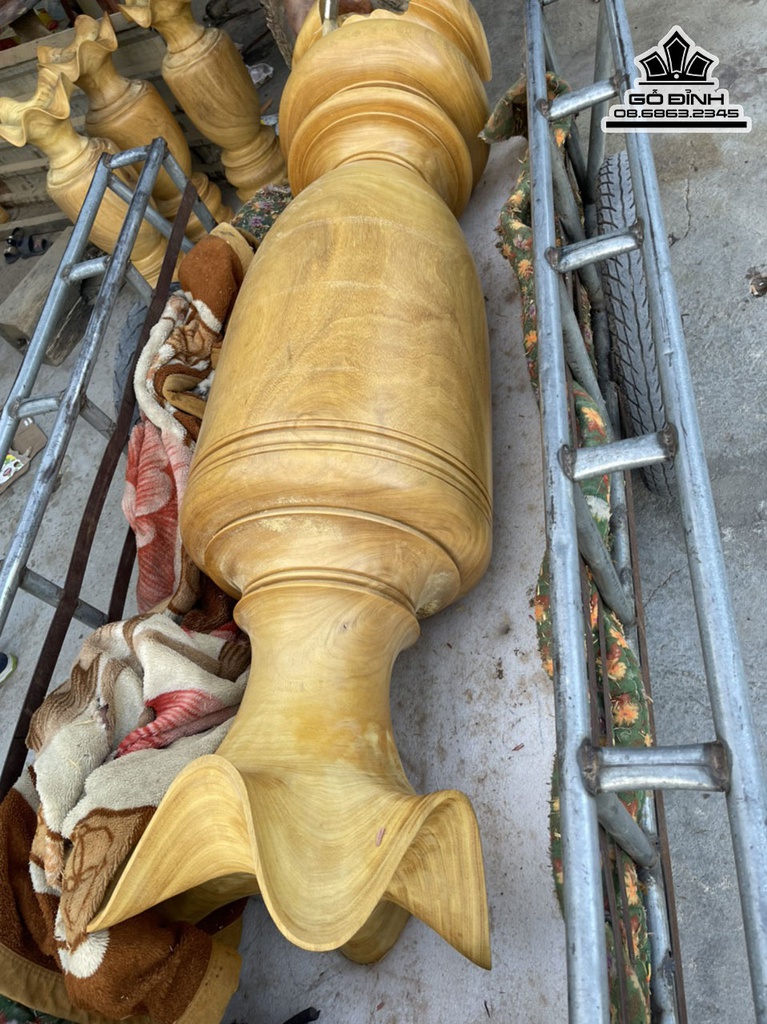 Cặp Lục Bình Gỗ Mít Cao 158 Đường Kính 41 (cm) 4