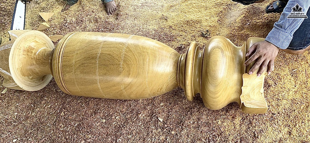 Cặp Lục Bình Gỗ Mít Cao 158 Đường Kính 41 (cm)5