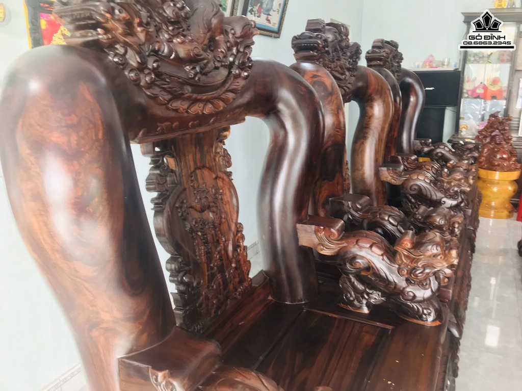 Bộ Bàn Ghế 11 Món Gỗ Chiu Liu 6