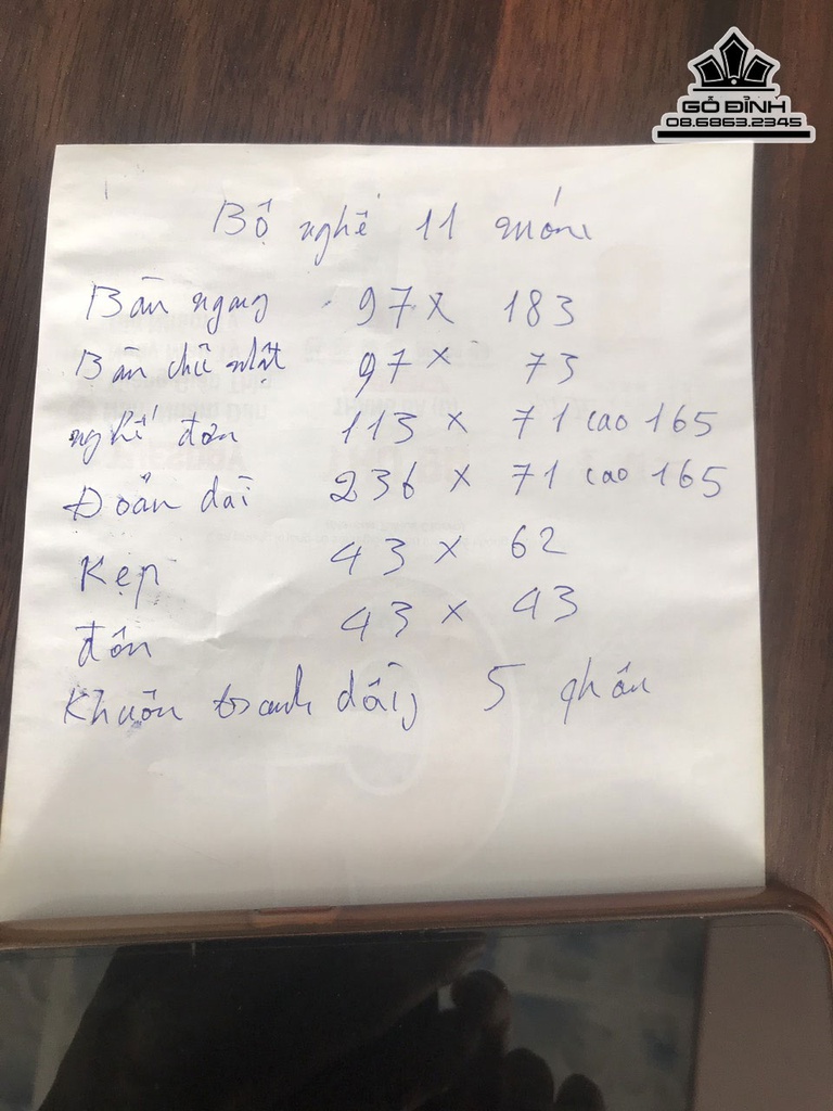 Bộ Bàn Ghế 11 Món Gỗ Chiu Liu 9