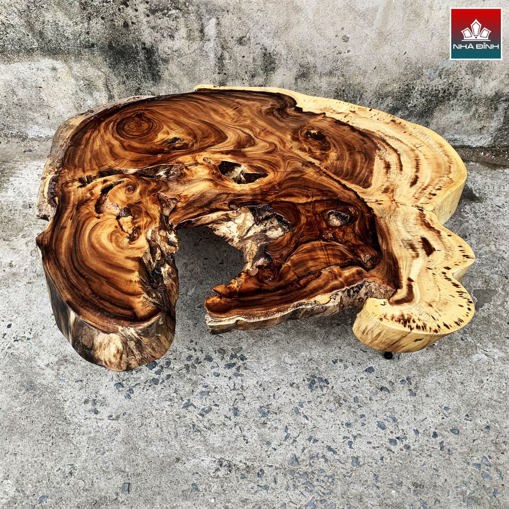 Bàn Trà Gỗ Me Tây Dài 120 Rộng 100 Dày 9,5 Cao 39.5 (cm) 0