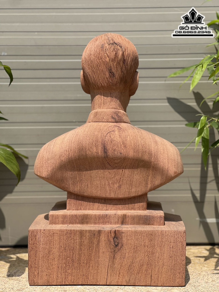 Tượng Bác Hồ Gỗ Hương Đá Cao 40 Ngang 27 Sâu 16 (cm) 2