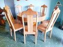 Bộ Bàn Ghế Bàn Tròn Gỗ Phay Cao 77 Đừng Kính  123 Dày 17 (cm)5