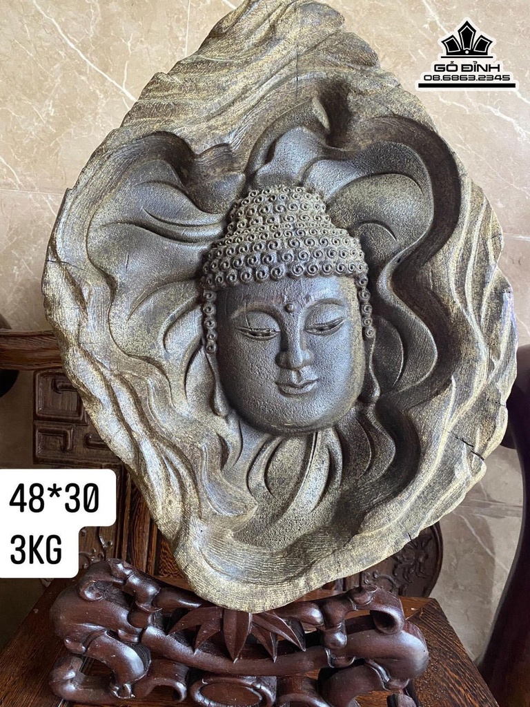 Đĩa Gỗ Diện Phật Gỗ Trầm Hương 0