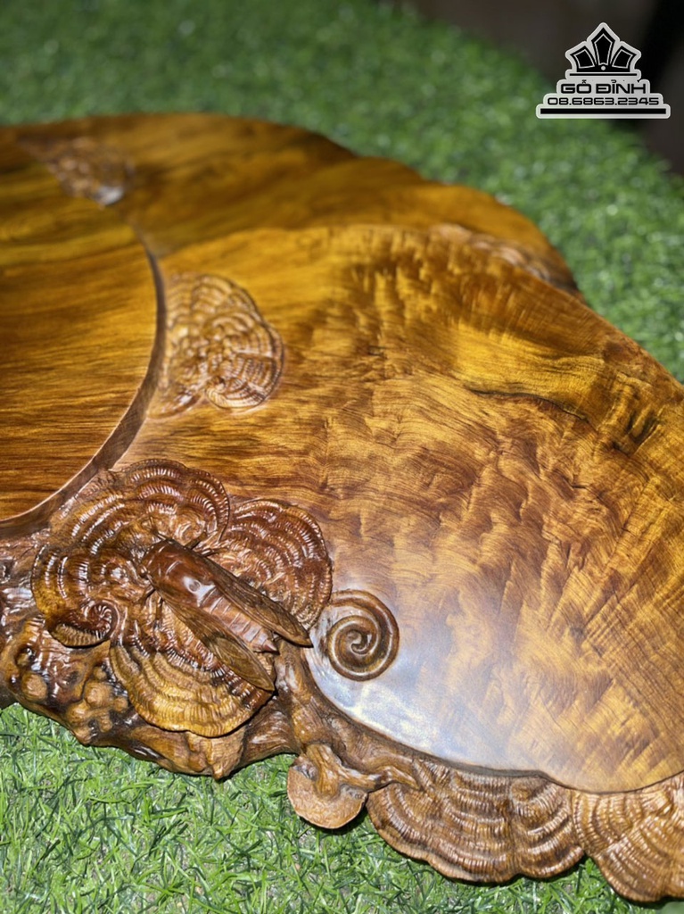 Khay Trà Nấm Gỗ Bách Xanh Ngang 63 Rộng 30 Dày 5 (cm) 1