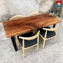 Bàn Ăn 4 Ghế Gỗ Me Tây Dài 165 Rộng 70 Cao 75 (cm)