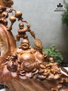Tượng Phật Di Lặc Ngũ Phúc Gỗ Xá Xị Cao 73 Ngang 86 Sâu 30 (cm) 0
