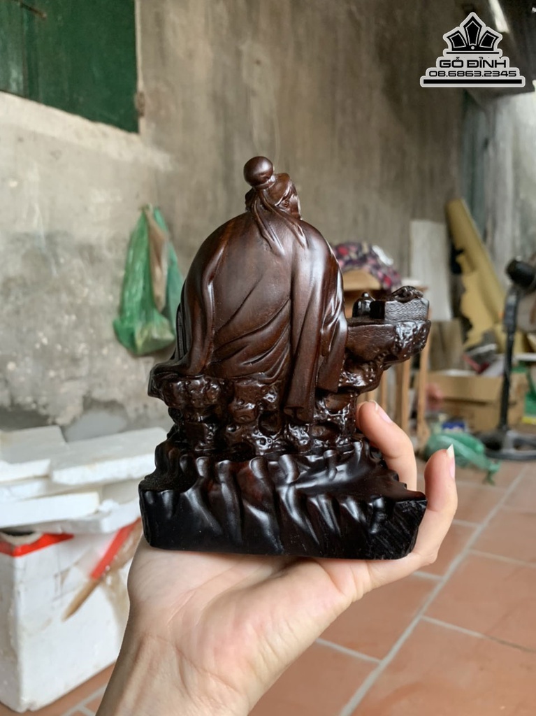 Tượng Thần Trà Gỗ Trắc Cao 15.5 Ngang 11 Sâu 7 (cm) 0