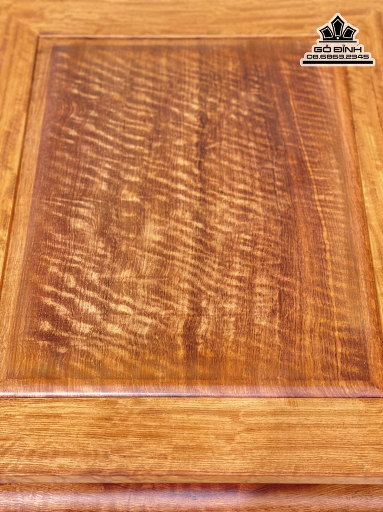 Bộ Bàn Ghé Minh Đế 3 Món Gỗ Nu Sần Hương Cao 96 Ngang 67 Sâu 62 (cm) 0