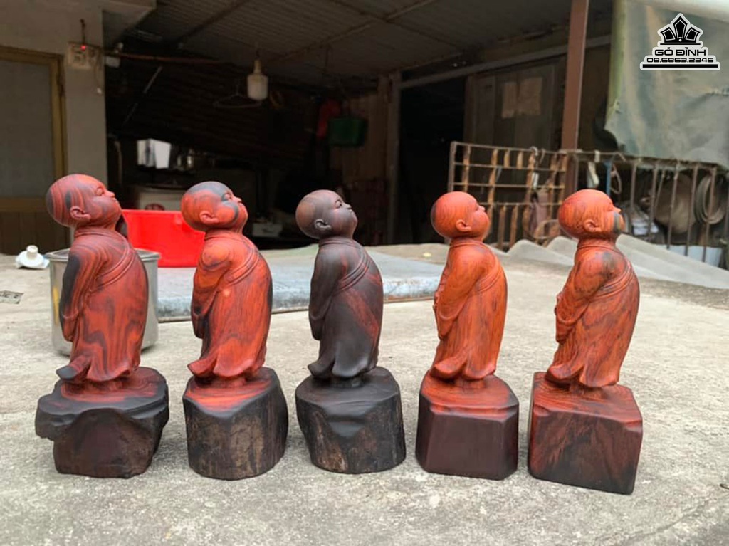 Tượng Vạn Sự Tùy Duyên Gỗ Trắc Cao 15 (cm) 3