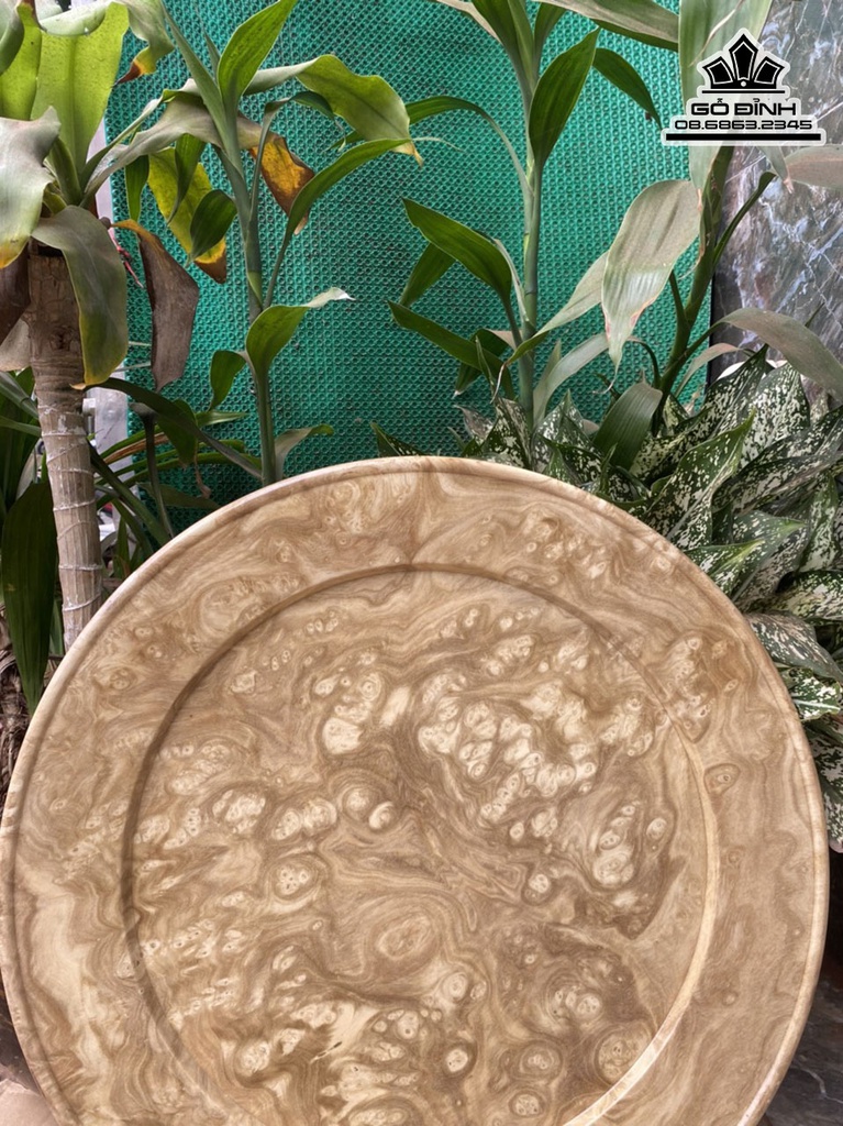 Mâm Gỗ Nu Nghiến Đường Kính 50 Dày 4 (cm) 0