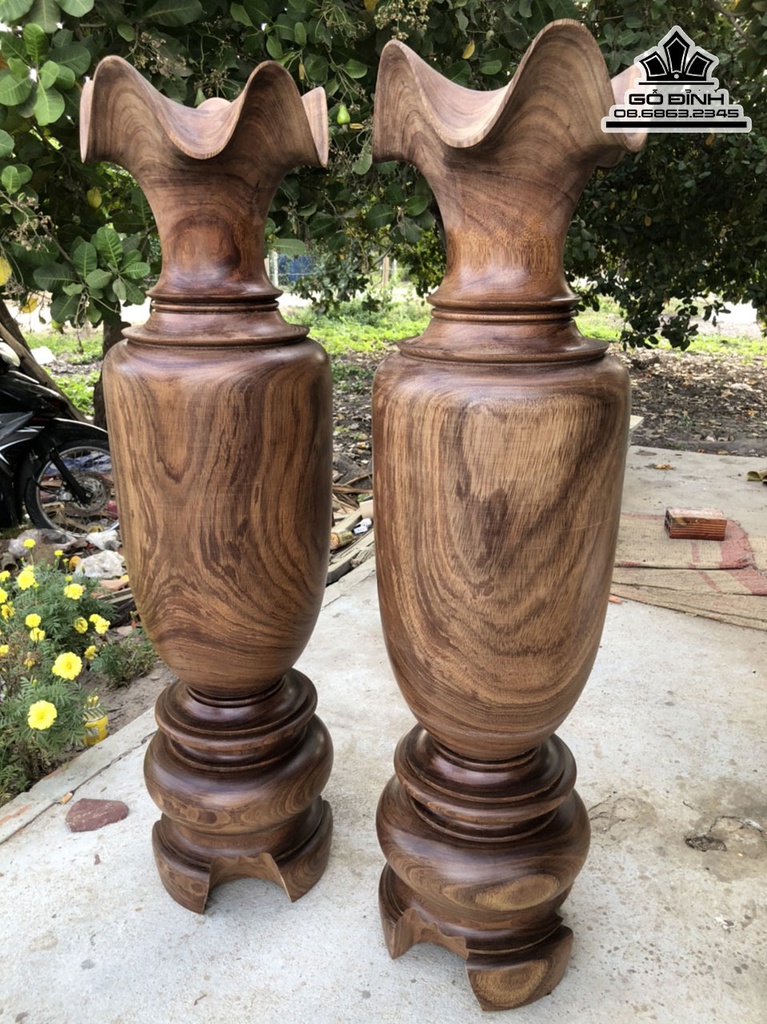 Lục Bình Gỗ Lim Đá Gia Lai Cao 120 Đường Kính 32 (cm) 1