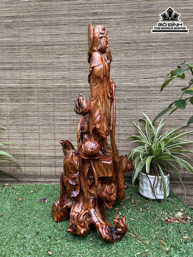 Tượng Phật Quan Âm Gỗ Sưa Cao 44 Ngang 21 Sâu 20 (cm) 1