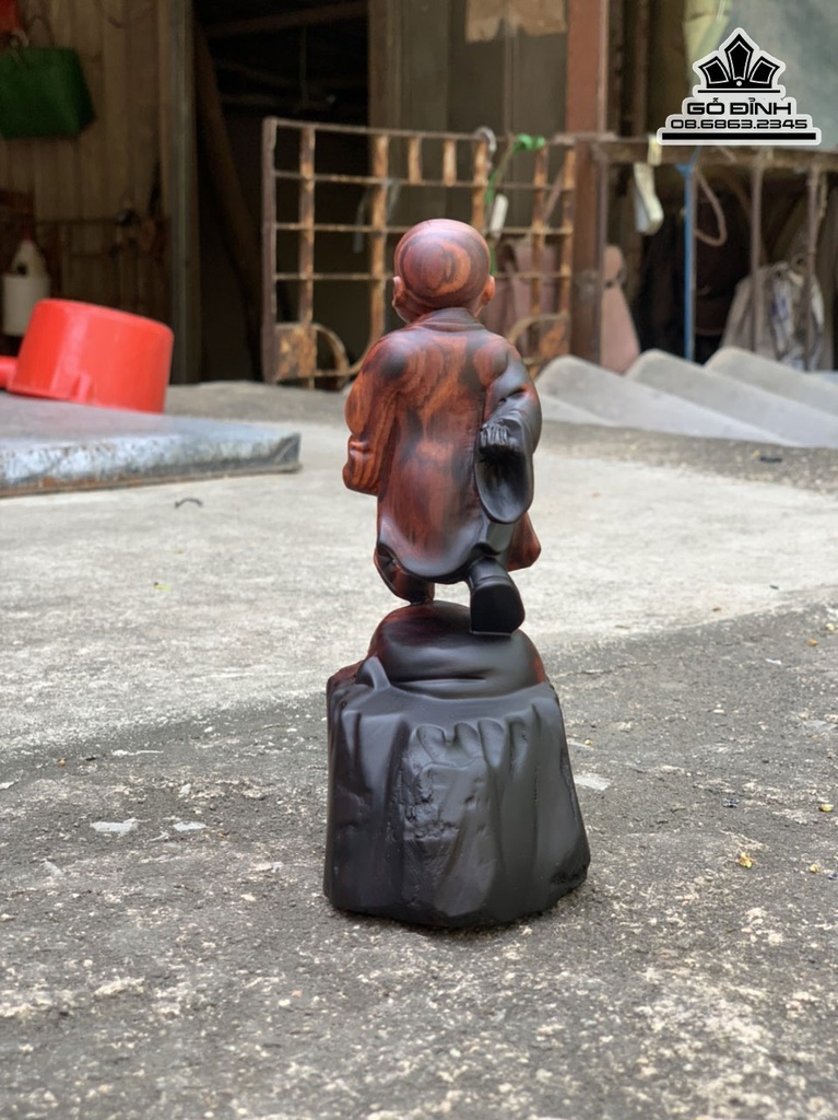 Tượng Vạn Sự Tùy Duyên Gỗ Trắc Cao 16 Ngang 5.5 Sâu 6.5 (cm) 0