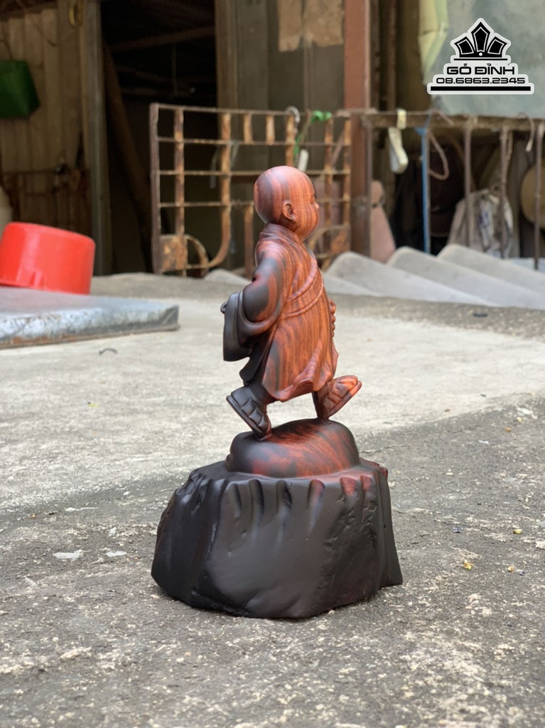 Tượng Vạn Sự Tùy Duyên Gỗ Trắc Cao 16 Ngang 5.5 Sâu 6.5 (cm) 1