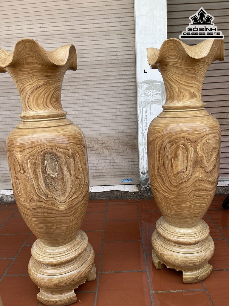 Lục Bình Gỗ Cẩm Vàng Cao 180 Đường Kính  55 (cm) 4